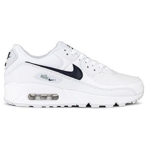 Nike Air Max 90 Sneaker in White, Thunder Blue, & Green Noise